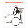 image:imageVEVOR Boat Steering System Kit 10111213141516FT Outboard Boat Steering Control Cable 135 Steering Wheel 34 Tapered Shaft Alloy Marine Steering System for Yachts Fishing Boats16FT