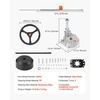 image:imageVEVOR Boat Steering System Kit 10111213141516FT Outboard Boat Steering Control Cable 135 Steering Wheel 34 Tapered Shaft Alloy Marine Steering System for Yachts Fishing Boats12FT