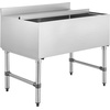 image:imageVEVOR Commercial Ice Bin Stainless Steel Ice Chest with Sliding Lid 24H LongLasting Insulation Cooler Cart Cocktail Unit for Bar Restaurant Pub NSF 24 Inch36 x 24 x 33