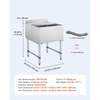 image:imageVEVOR Commercial Ice Bin Stainless Steel Ice Chest with Sliding Lid 24H LongLasting Insulation Cooler Cart Cocktail Unit for Bar Restaurant Pub NSF 24 Inch24 x 24 x 33