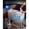 image:imageVEVOR Commercial Ice Bin Stainless Steel Ice Chest with Sliding Lid 24H LongLasting Insulation Cooler Cart Cocktail Unit for Bar Restaurant Pub NSF 24 Inch12 x 24 x 33