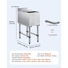 image:imageVEVOR Commercial Ice Bin Stainless Steel Ice Chest with Sliding Lid 24H LongLasting Insulation Cooler Cart Cocktail Unit for Bar Restaurant Pub NSF 24 Inch12 x 24 x 33