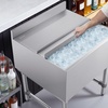 image:imageVEVOR Commercial Ice Bin Stainless Steel Ice Chest with Sliding Lid 24H LongLasting Insulation Cooler Cart Cocktail Unit for Bar Restaurant Pub NSF 24 Inch24 x 24 x 33
