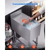 image:imageVEVOR Commercial Ice Bin Stainless Steel Ice Chest with Sliding Lid 24H LongLasting Insulation Cooler Cart Cocktail Unit for Bar Restaurant Pub NSF 24 Inch12 x 24 x 33