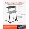 image:imageVEVOR Cycling Desk Adjustable Bike Trainer amp Treadmill Desk with Triangle Support NonSlip MultiSlot Bike Trainer Fitness Desk with Handle Bar Fit for Home Office ExerciseMobile Cycling Desk