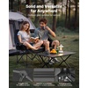 image:imageVEVOR Double Camping Chair Oversized Two Person Camp Chair with 660 lbs Heavy Duty Support with Dual Cup Holders Wine Glass Holders Magazine Straps Carry Bags for Outdoor Beach 1 Pack