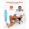 image:imageVEVOR Folding Beach Chair High Back Camping Chairs for Adults with Cup Pocket Mesh Back Carry Bag Portable Extra Wide Seat Chair 330 lbs Heavy Duty Support for Outdoor Camp Light Blue1 Pack