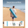 image:imageVEVOR Folding Beach Chair High Back Camping Chairs for Adults with Cup Pocket Mesh Back Carry Bag Portable Extra Wide Seat Chair 330 lbs Heavy Duty Support for Outdoor Camp Light Blue2 Pack