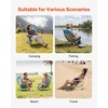 image:imageVEVOR Folding Beach Chair High Back Camping Chairs for Adults with Cup Pocket Mesh Back Carry Bag Portable Extra Wide Seat Chair 330 lbs Heavy Duty Support for Outdoor Camp Light Blue1 Pack