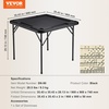 image:imageVEVOR Folding Card Table 4 Player Portable with 4 Cup Holders amp Chip Trays Mahjong Domino Game Set 354 x 354inch BlackBlack