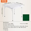 image:imageVEVOR Folding Card Table 4 Player Portable with 4 Cup Holders amp Chip Trays Mahjong Domino Game Set 354 x 354inch BlackGreen