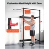 image:imageVEVOR Folding Power Cage WallMounted Power Rack Squat Rack Multifunctional Strength Training Workout Equipment with Landmine Holder Adjustable JHooks amp PullUp Bar for Home Gym 1000LBS Capacity