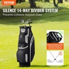image:imageVEVOR Golf Cart Bag with 14 Way Organizer Divider Top Premium Cart Bag with Stand Durable Golf Bags with Handles amp Dust Cover amp Detachable Dual Strap for Men amp WomenBlackLight gray
