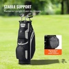 image:imageVEVOR Golf Cart Bag with 14 Way Organizer Divider Top Premium Cart Bag with Stand Durable Golf Bags with Handles amp Dust Cover amp Detachable Dual Strap for Men amp WomenBlackLight gray