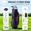 image:imageVEVOR Golf Cart Bag with 14 Way Organizer Divider Top Premium Cart Bag with Stand Durable Golf Bags with Handles amp Dust Cover amp Detachable Dual Strap for Men amp WomenBlackOrange