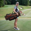 image:imageVEVOR Golf Club Set 12 Pieces Golf Club Complete Set Right Handed with 460CC 1 Driver 3 amp 5 Fairway Wood 4 Hybrid 56789PWSW Irons LShaped Putter Golf Stand BagGolfset Orange