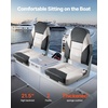 image:imageVEVOR High Back Boat Seat 2 Pack Folding Fishing Boat Seat with Thickened Sponge Cushion amp Waterproof PVC Leather Aluminum Alloy Hinges Flip Up for Boats Yachts Ships Black amp Grey2 pack BlackGrey
