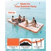 image:imageVEVOR Inflatable Floating Dock Inflatable Dock Platform NonSlip Water Air Mat with Portable Carrying Bag and Detachable Ladder Floating Water Platform Island Raft for Pool Beach OceanWhite  Orange