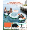 image:imageVEVOR Inflatable Floating Dock Inflatable Dock Platform NonSlip Water Air Mat with Portable Carrying Bag and Detachable Ladder Floating Water Platform Island Raft for Pool Beach OceanWhite  Blue  Orange