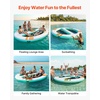 image:imageVEVOR Inflatable Floating Dock Inflatable Dock Platform NonSlip Water Air Mat with Portable Carrying Bag and Detachable Ladder Floating Water Platform Island Raft for Pool Beach OceanWhite  Blue  Orange