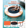 image:imageVEVOR Inflatable Floating Dock Inflatable Dock Platform NonSlip Water Air Mat with Portable Carrying Bag and Detachable Ladder Floating Water Platform Island Raft for Pool Beach OceanWhite  Orange