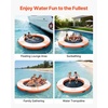 image:imageVEVOR Inflatable Floating Dock Inflatable Dock Platform NonSlip Water Air Mat with Portable Carrying Bag and Detachable Ladder Floating Water Platform Island Raft for Pool Beach OceanWhite  Orange