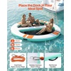 image:imageVEVOR Inflatable Floating Dock Inflatable Dock Platform NonSlip Water Air Mat with Portable Carrying Bag and Detachable Ladder Floating Water Platform Island Raft for Pool Beach OceanWhite  Blue  Orange