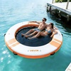 image:imageVEVOR Inflatable Floating Dock Inflatable Dock Platform NonSlip Water Air Mat with Portable Carrying Bag and Detachable Ladder Floating Water Platform Island Raft for Pool Beach OceanWhite  Orange