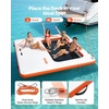image:imageVEVOR Inflatable Floating Dock Inflatable Dock Platform NonSlip Water Air Mat with Portable Carrying Bag and Detachable Ladder Floating Water Platform Island Raft for Pool Beach OceanWhite  Orange