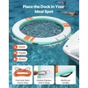 image:imageVEVOR Inflatable Floating Dock Inflatable Dock Platform NonSlip Water Air Mat with Portable Carrying Bag and Detachable Ladder Floating Water Platform Island Raft for Pool Beach OceanWhite  Blue  Orange