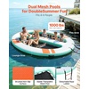 image:imageVEVOR Inflatable Floating Dock Inflatable Dock Platform NonSlip Water Air Mat with Portable Carrying Bag and Detachable Ladder Floating Water Platform Island Raft for Pool Beach OceanWhite  Blue  Orange