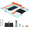 image:imageVEVOR Inflatable Floating Dock Inflatable Dock Platform NonSlip Water Air Mat with Portable Carrying Bag and Detachable Ladder Floating Water Platform Island Raft for Pool Beach OceanWhite  Blue  Orange