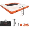 image:imageVEVOR Inflatable Floating Dock Inflatable Dock Platform NonSlip Water Air Mat with Portable Carrying Bag and Detachable Ladder Floating Water Platform Island Raft for Pool Beach OceanWhite  Orange