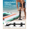 image:imageVEVOR Inflatable Floating Dock Inflatable Dock Platform NonSlip Water Air Mat with Portable Carrying Bag and Detachable Ladder Floating Water Platform Island Raft for Pool Beach OceanWhite  Blue  Orange