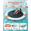 image:imageVEVOR Inflatable Floating Dock Inflatable Dock Platform NonSlip Water Air Mat with Portable Carrying Bag and Detachable Ladder Floating Water Platform Island Raft for Pool Beach OceanWhite  Blue  Orange