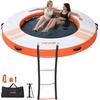 image:imageVEVOR Inflatable Floating Dock Inflatable Dock Platform NonSlip Water Air Mat with Portable Carrying Bag and Detachable Ladder Floating Water Platform Island Raft for Pool Beach OceanWhite  Orange