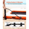 image:imageVEVOR Inflatable Floating Dock Inflatable Dock Platform NonSlip Water Air Mat with Portable Carrying Bag and Detachable Ladder Floating Water Platform Island Raft for Pool Beach OceanWhite  Orange