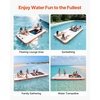 image:imageVEVOR Inflatable Floating Dock Inflatable Dock Platform NonSlip Water Air Mat with Portable Carrying Bag and Detachable Ladder Floating Water Platform Island Raft for Pool Beach OceanWhite  Orange