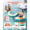 image:imageVEVOR Inflatable Floating Dock Inflatable Dock Platform NonSlip Water Air Mat with Portable Carrying Bag and Detachable Ladder Floating Water Platform Island Raft for Pool Beach OceanWhite  Blue  Orange