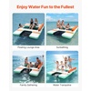 image:imageVEVOR Inflatable Floating Dock Inflatable Dock Platform NonSlip Water Air Mat with Portable Carrying Bag and Detachable Ladder Floating Water Platform Island Raft for Pool Beach OceanWhite  Blue  Orange