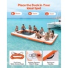 image:imageVEVOR Inflatable Floating Dock Inflatable Dock Platform NonSlip Water Air Mat with Portable Carrying Bag and Detachable Ladder Floating Water Platform Island Raft for Pool Beach OceanWhite  Orange