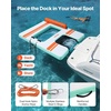 image:imageVEVOR Inflatable Floating Dock Inflatable Dock Platform NonSlip Water Air Mat with Portable Carrying Bag and Detachable Ladder Floating Water Platform Island Raft for Pool Beach OceanWhite  Blue  Orange