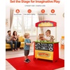 image:imageVEVOR Kids Pretend Play Grocery Store Wooden Supermarket Toy Set with Shopping Bag Conveyor Belt Scanner Cash Register Realistic Scale Gift for Boys amp GirlsStall  Playhouse