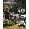 image:imageVEVOR Oversized Camping Folding Chair Portable Heavy Duty Outdoor Quad Lumbar Back Padded with Side Pockets Cup Holder and Cooler Bag for Beach Lawn Picnic Fishing Backpacking 2 Pack2 Pack