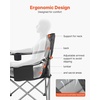 image:imageVEVOR Oversized Camping Folding Chair Portable Heavy Duty Outdoor Quad Lumbar Back Padded with Side Pockets Cup Holder and Cooler Bag for Beach Lawn Picnic Fishing Backpacking 2 Pack2 Pack