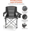 image:imageVEVOR Oversized Camping Folding Chair Portable Heavy Duty Outdoor Quad Lumbar Back Padded with Side Pockets Cup Holder and Cooler Bag for Beach Lawn Picnic Fishing Backpacking 2 Pack2 Pack