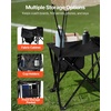 image:imageVEVOR Portable Folding Bench 6 Seat Soccer Bench with Storage Pockets Cup Holders amp Carrying Bag Lightweight Sideline Seating with Sunshade for Football Baseball Camping Outdoor Events BlackWith Backrest  Canopy  6seats