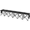 image:imageVEVOR Portable Folding Bench 6 Seat Soccer Bench with Storage Pockets Cup Holders amp Carrying Bag Lightweight Sideline Seating with Sunshade for Football Baseball Camping Outdoor Events BlackNo Backrest or Canopy  6 Seats