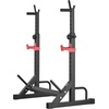 image:imageVEVOR Power Cage Squat Rack Home Gym Power Rack with Adjustable Height amp Width 550LBS Strength Training Workout Equipment with Barbell Storage Racks amp JHooks for Bench Press Squat Weight Lifting