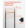 image:imageVEVOR Pull Up Bar 330LBS Capacity Portable Pullup Bar Station Pullup Bars Free Standing with HFrame Structure amp HeavyDuty Steel Tube 8 Level Height Adjustment Gravity Fitness for Arms Back Chest